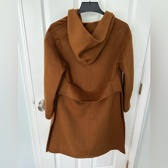 Belle & Bloom Walk This Way Wool Blend Oversized Coat- Dark Camel - Picture 7 of 10